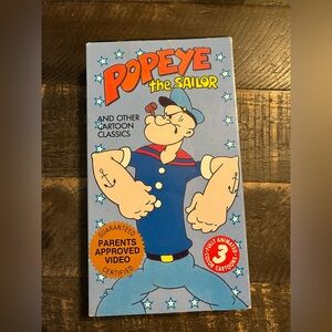 Popeye the Sailor Cartoon VHS Collection - Blue